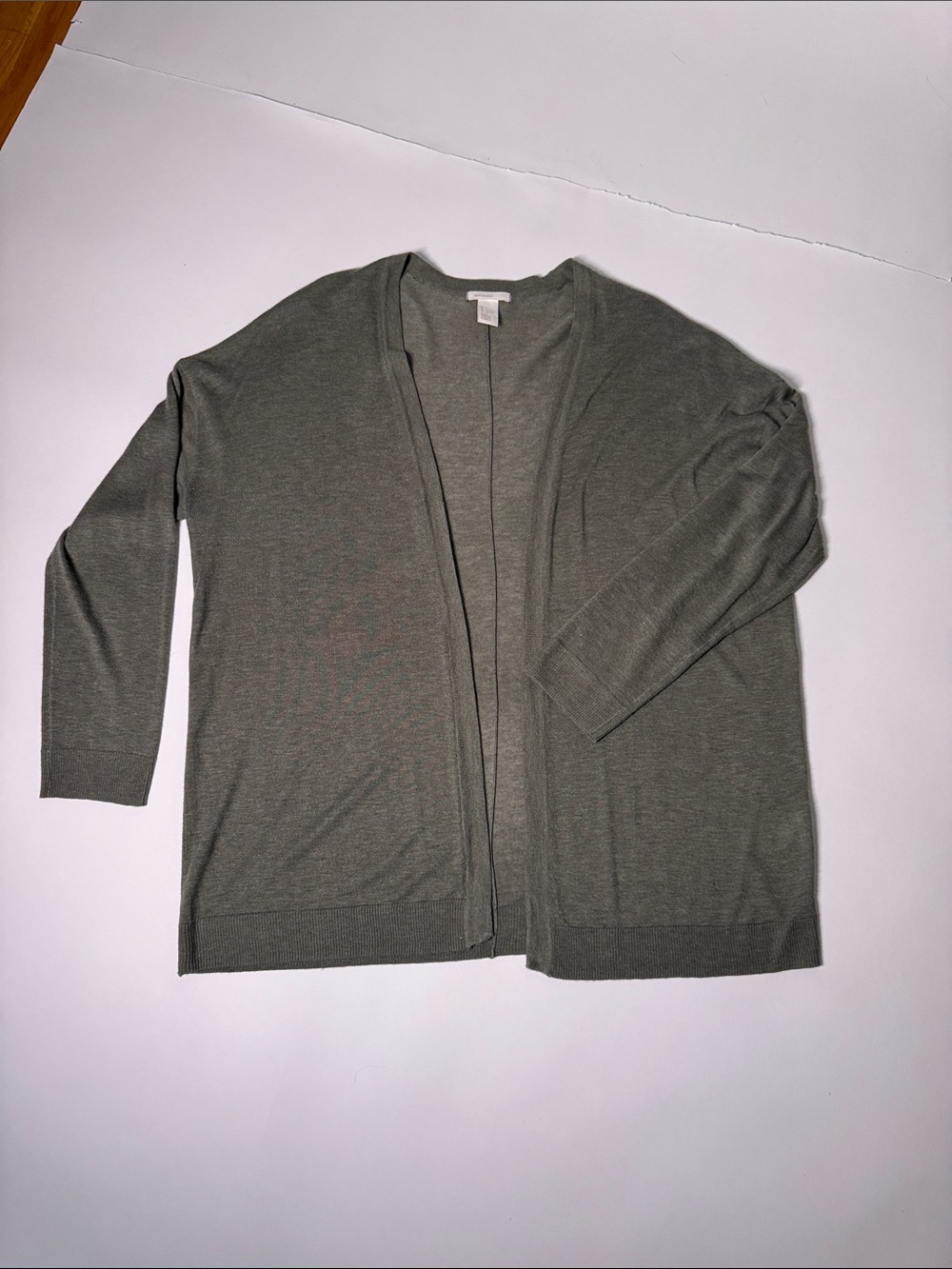 Lightweight Open-Front Women’s Cardigan Sweater - Army Green